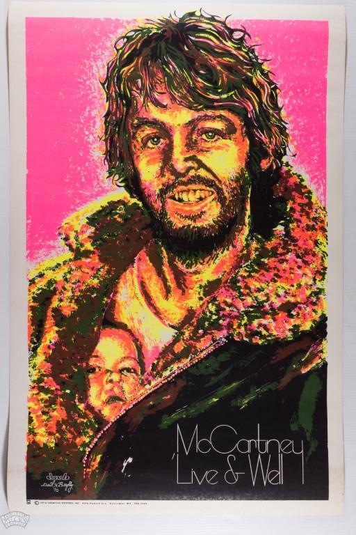 1970 Paul McCartney Dail Beeghly Blacklight Poster (1 of 2)