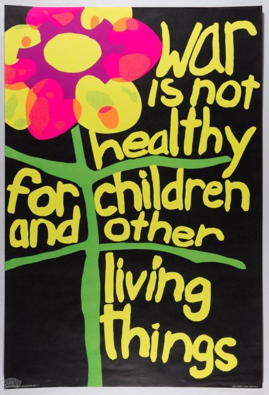 1970 War Is Not Healthyâ€¦ Don Morgan Political Poster (1 of 2)