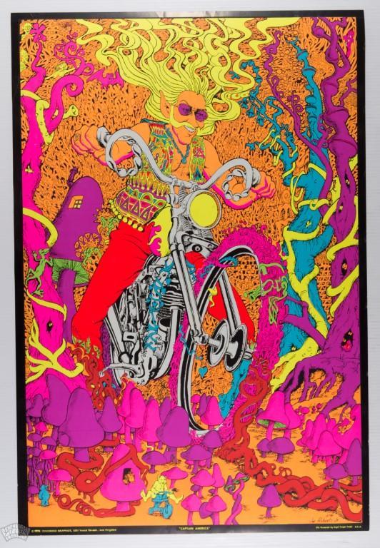 1970 Captain America Joe Roberts Jr. Headshop Poster (1 of 2)