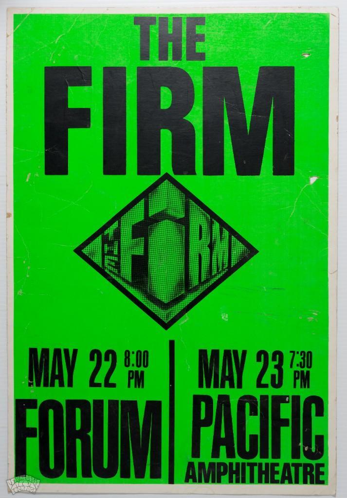 1985 The Firm Jimmy Page The Forum Cardboard Poster (1 of 2)