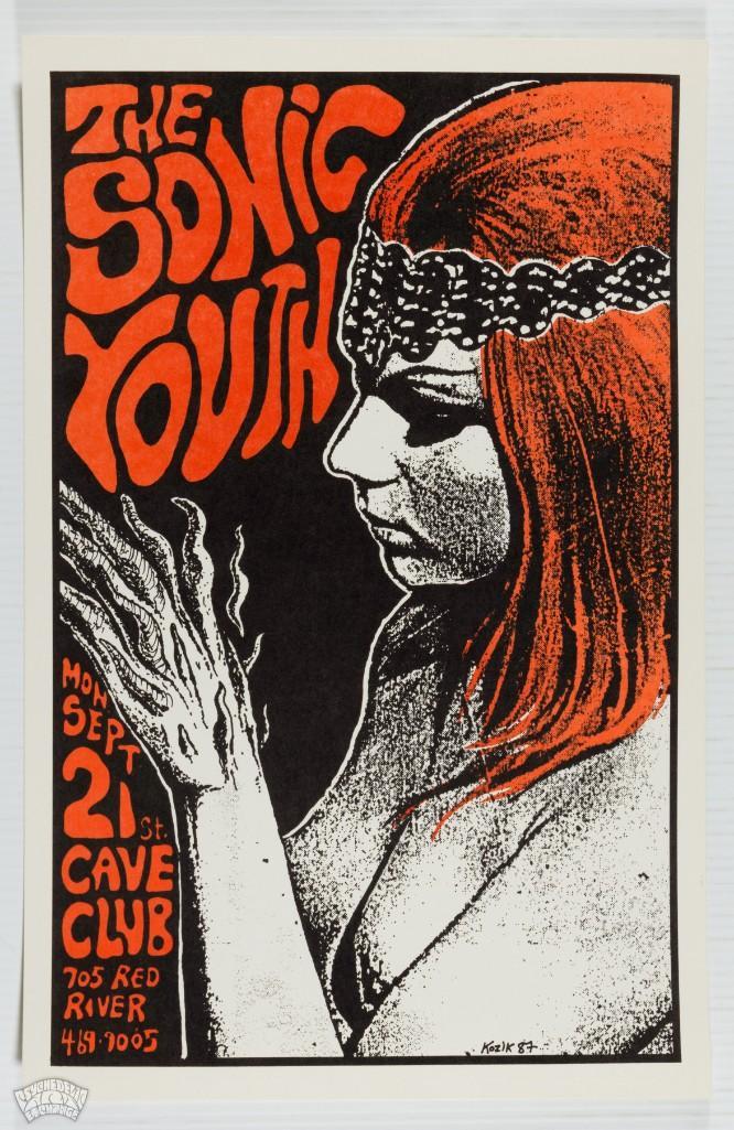 1987 Sonic Youth Cave Club Frank Kozik Poster