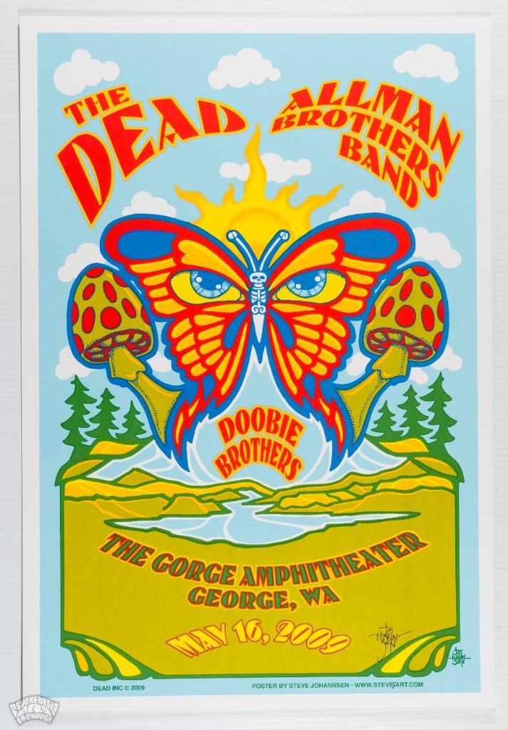 2009 The Dead Allman Bros Gorge Amp Signed Poster (1 of 1)