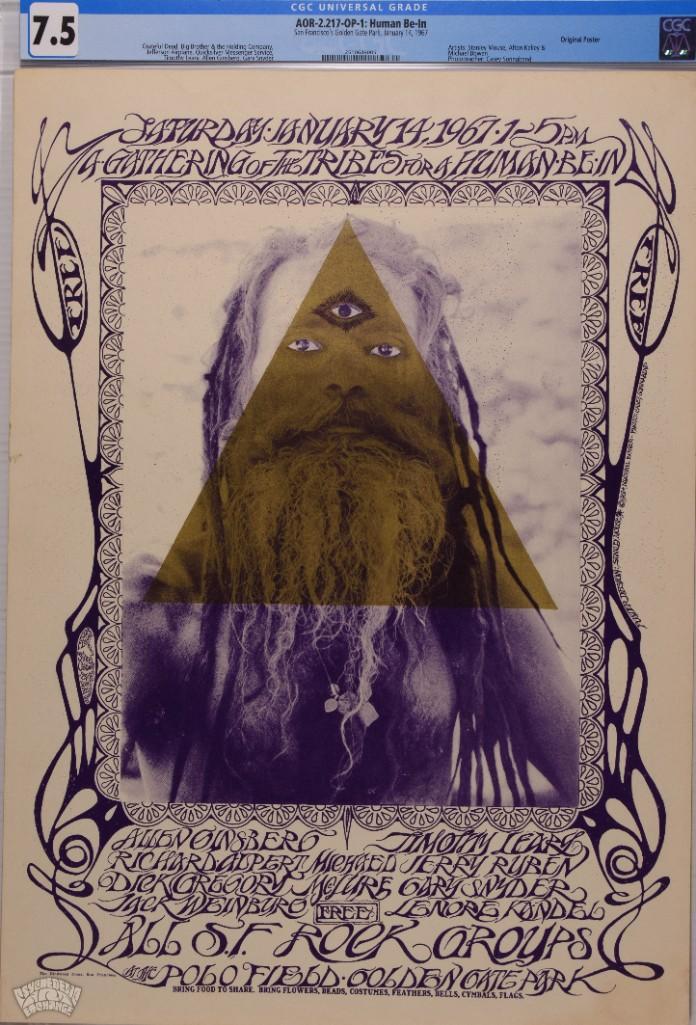 1967 AOR-2.217 Human Be In Golden Gate Park Poster 7.5 (1 of 1)