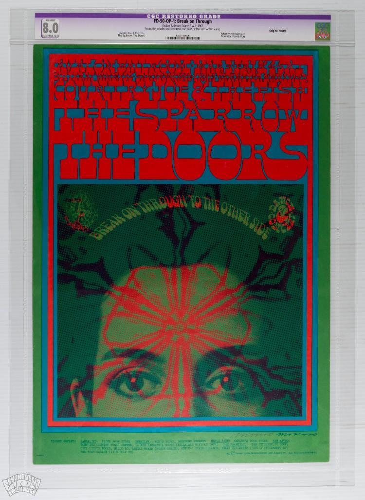 1967 FD-50 The Doors Avalon Signed Poster 8 Restored (1 of 2)