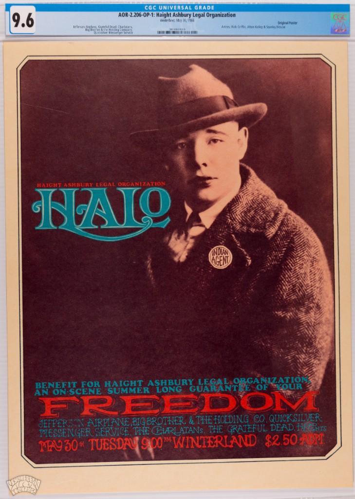 1966 AOR-2.206 Halo Grateful Dead Winterland Poster 9.6 (1 of 1)