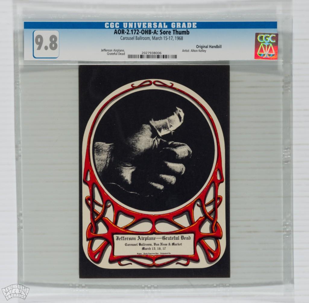 1968 AOR-2.172 Grateful Dead Carousel Handbill 9.8 (1 of 2)