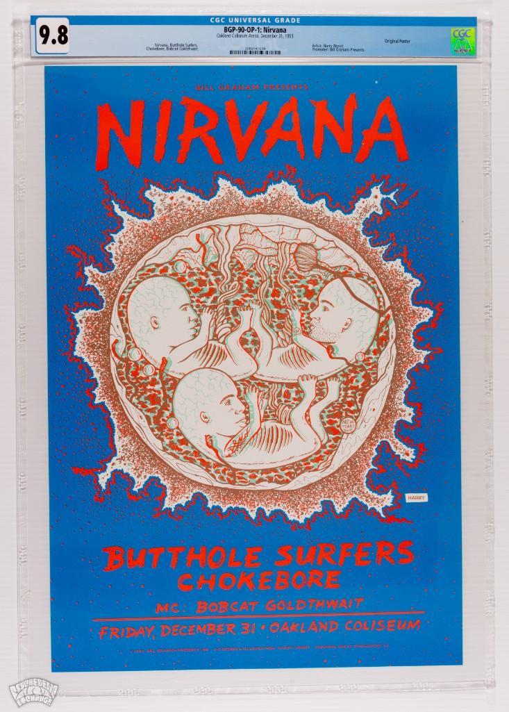 1993 BGP-90 Nirvana Oakland Coliseum Poster 9.8 (1 of 1)