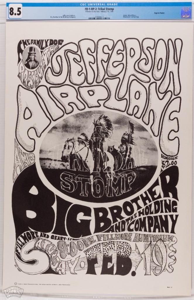 1966 FD-1 Jefferson Airplane Fillmore RP2 Poster 8.5 (1 of 1)