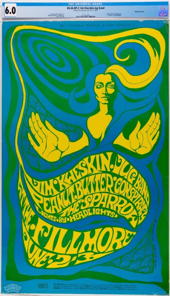 1967 BG-66 Jim Kweskin Fillmore RP2 Poster 6 (1 of 1)