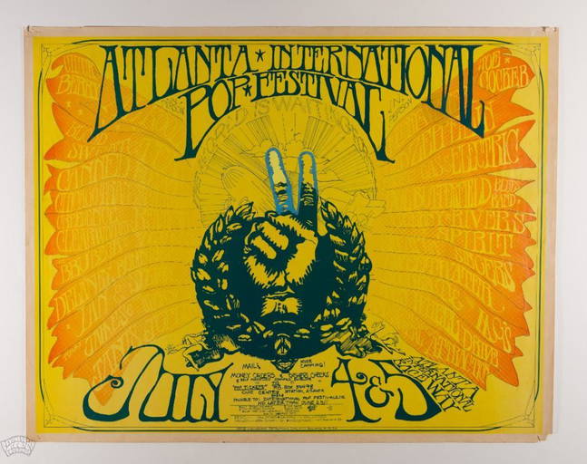 1969 Janis Joplin Led Zeppelin 1st Atlanta Pop Poster (0013) on Apr 02