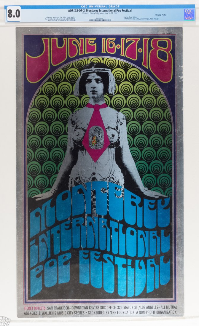 1967 AOR-3.5 Monterey Intern Pop Festival Foil Poster 8 (1 of 1)