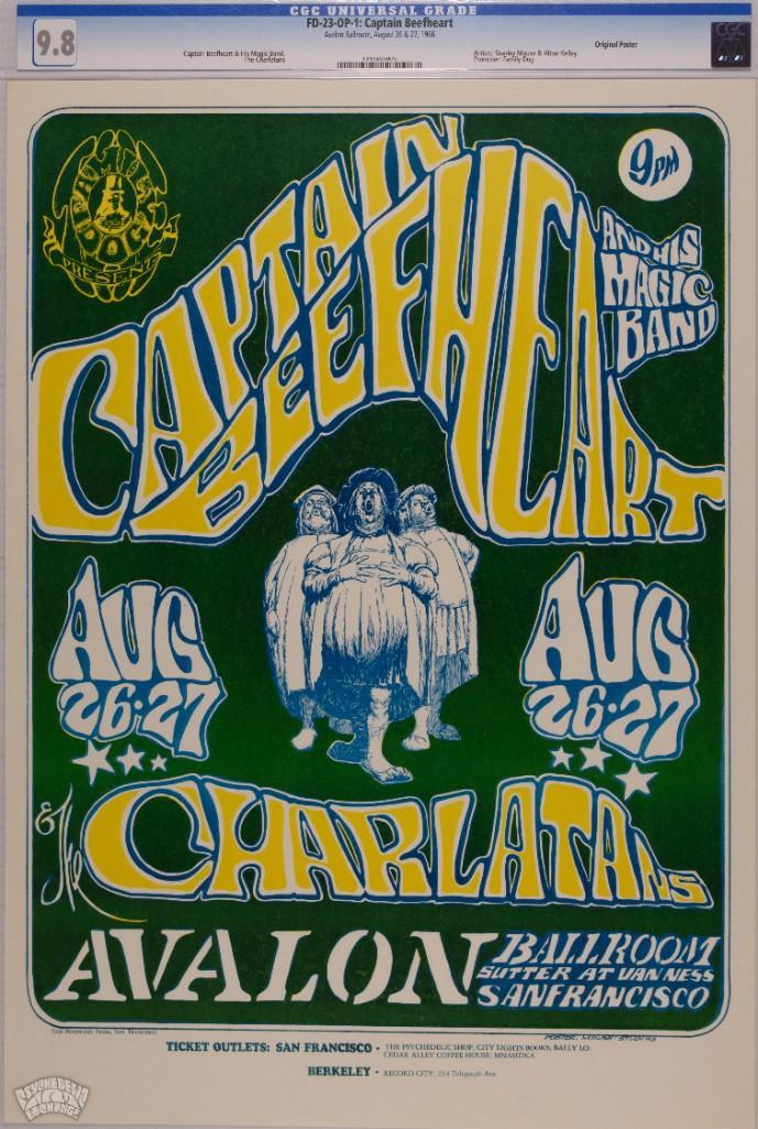 1966 FD-23 Captain Beefheart Avalon Poster 9.8 (1 of 1)