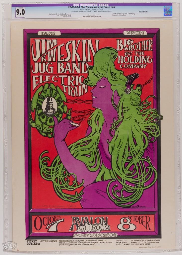 1966 FD-29 Big Brother Avalon Signed Poster 9 Conserved (1 of 2)