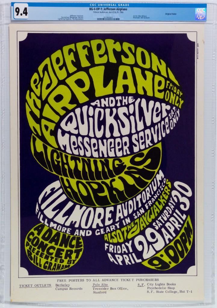 1966 BG-4 Jefferson Airplane Fillmore Poster 9.4 (1 of 1)