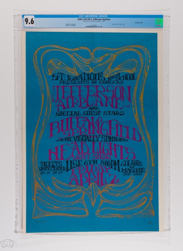 1967 AOR-2.241 Jefferson Airplane USF Gym Poster 9.6 (1 of 2)