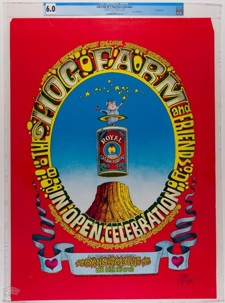 1969 AOR-2.358 Hog Farm Celebration Signed Poster 6 (1 of 2)