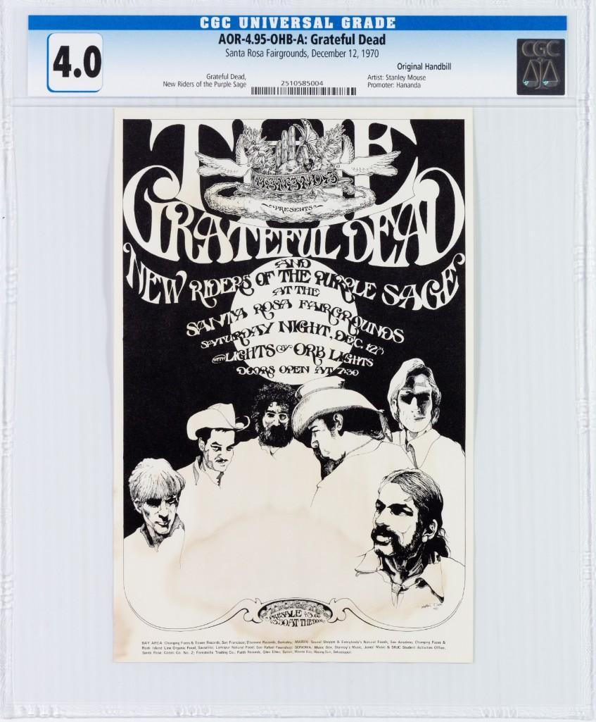 1970 AOR-4.95 Grateful Dead Santa Rosa Handbill 4 (1 of 2)