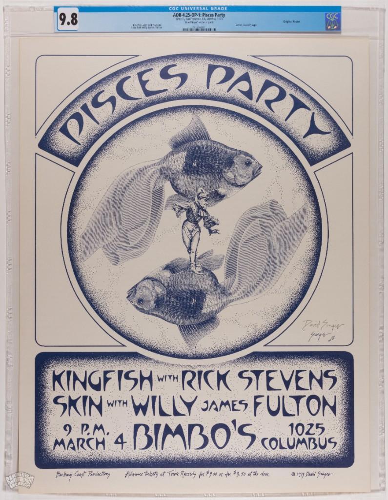 1973 AOR-4.25 Kingfish Bimbo's Signed Poster 9.8 (1 of 2)