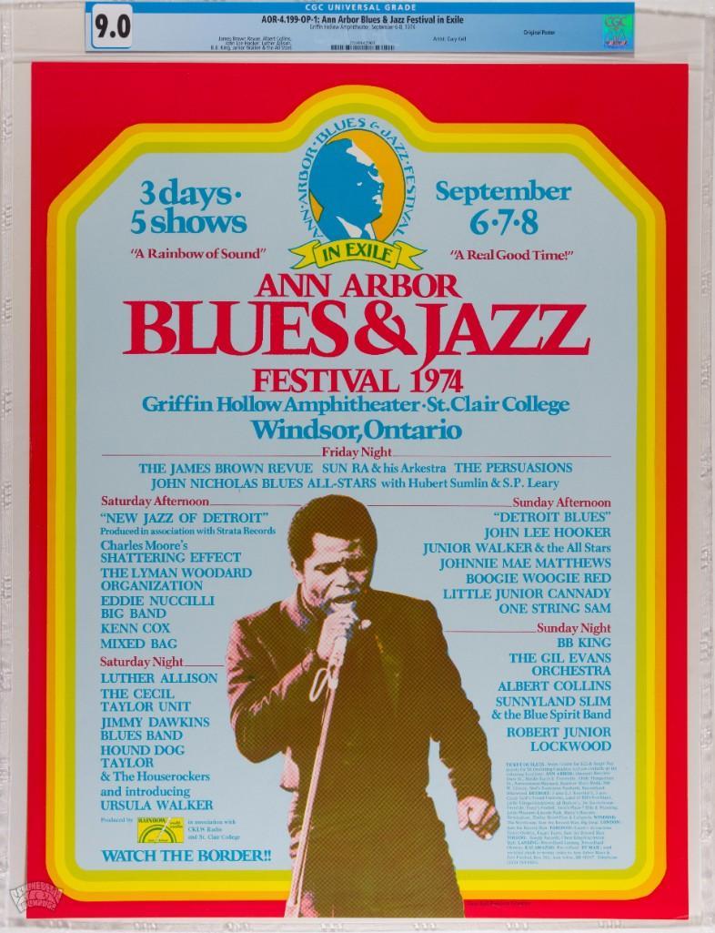 1974 AOR-4.199 James Brown Sun Ra Ann Arbor Poster 9 (1 of 2)