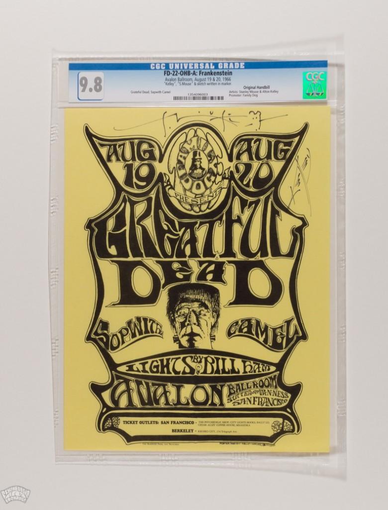 1966 FD-22 Grateful Dead Avalon Double Signed Handbill 9.8 (1 of 2)