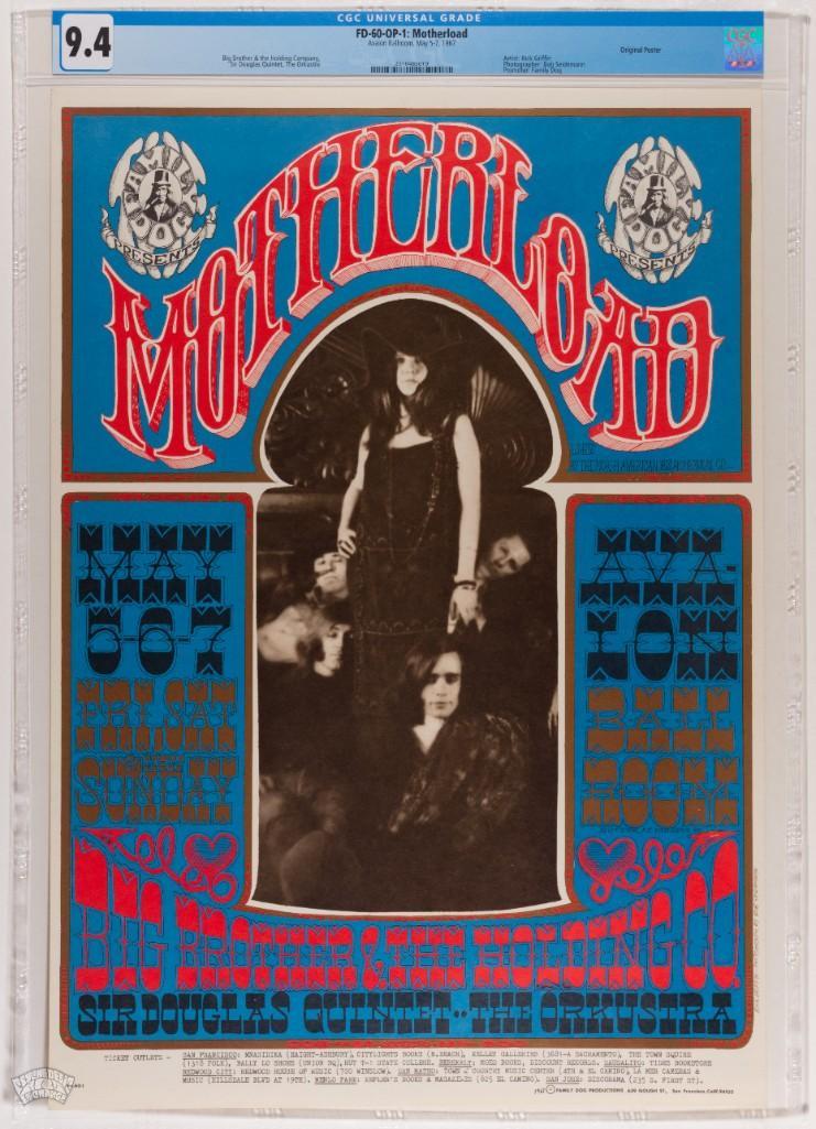 1967 FD-60 Big Brother Janis Joplin Avalon Poster 9.4 (1 of 2)