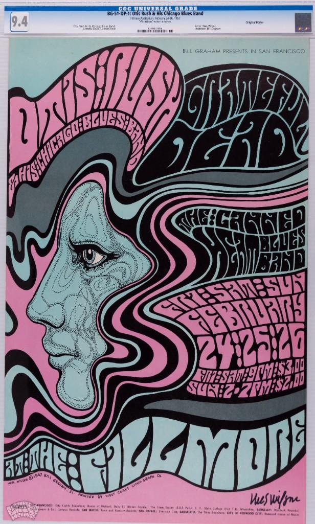 1967 BG-51 Grateful Dead Fillmore Signed Poster 9.4 (1 of 1)