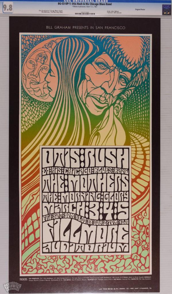 1967 BG-53 Otis Rush The Mothers Fillmore Poster 9.8 (1 of 1)
