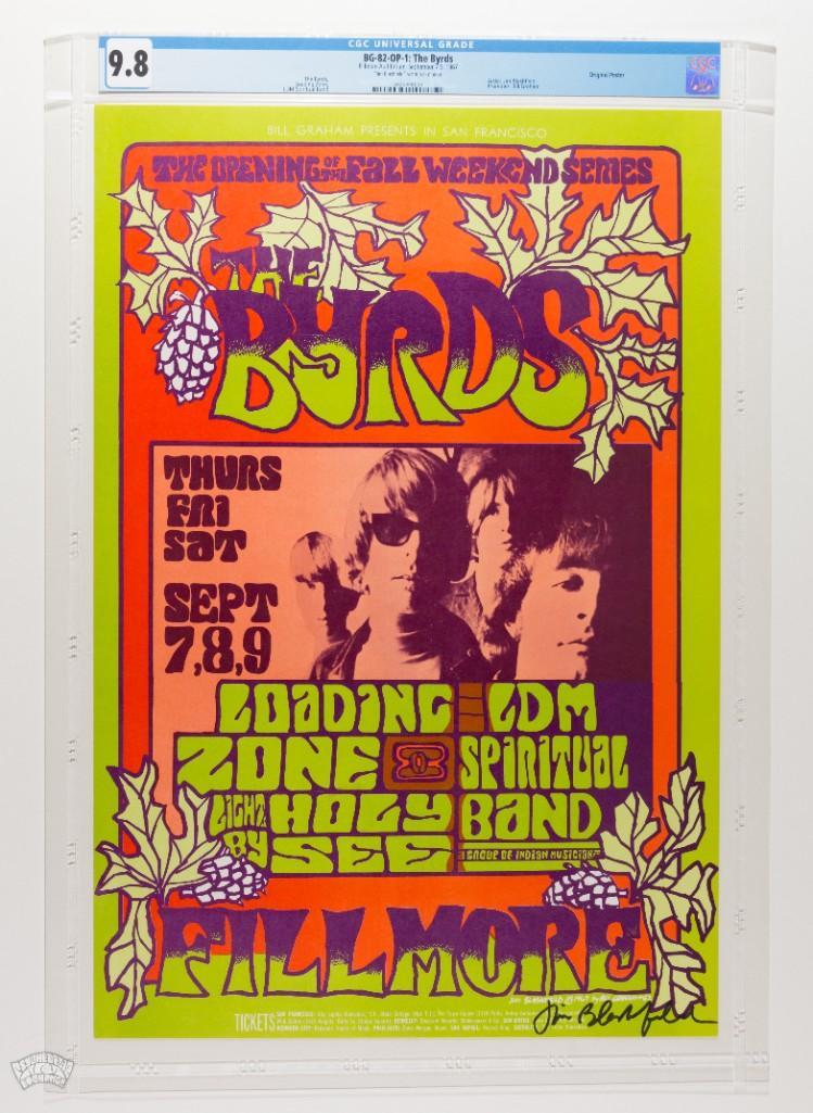 1967 BG-82 The Byrds Fillmore Signed Poster 9.8 (1 of 2)