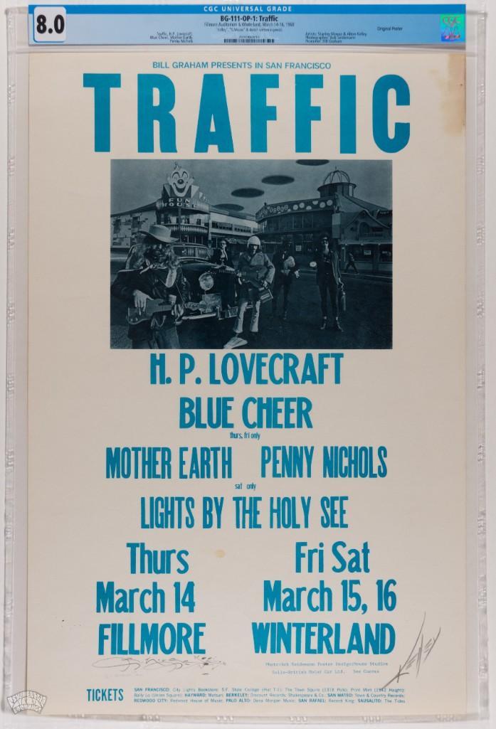 1968 BG-111 Traffic Winterland Double Signed Poster 8 (1 of 2)