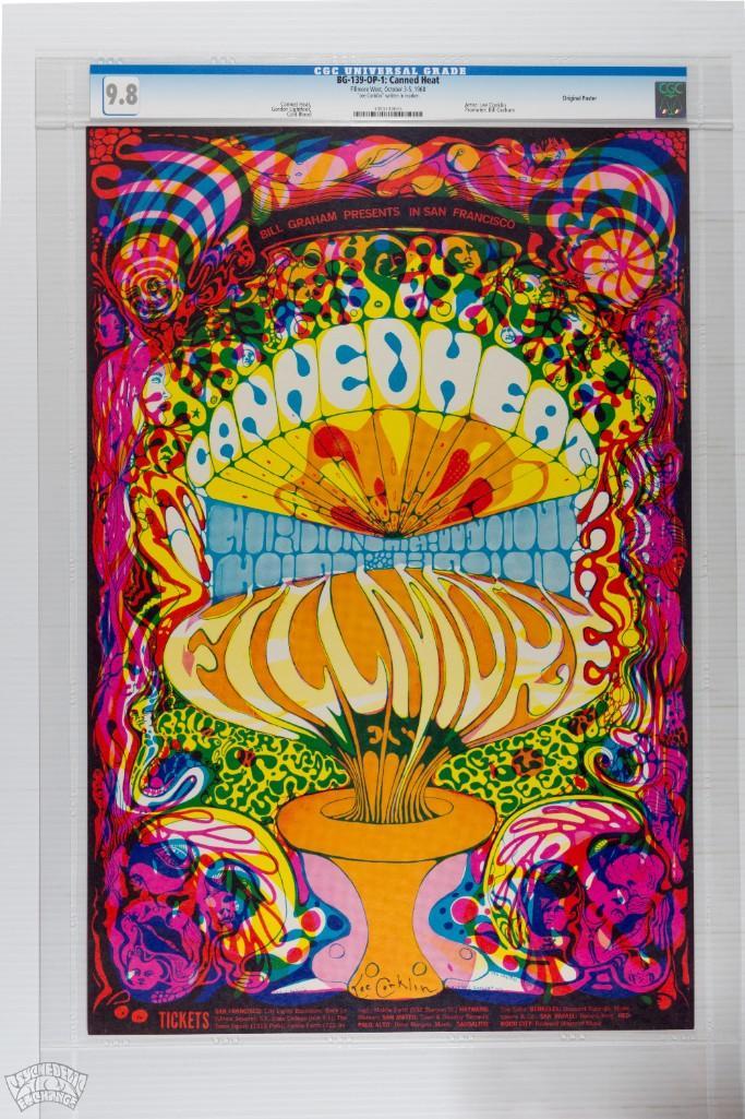 1968 BG-139 Canned Heat Fillmore West Signed Poster 9.8 (1 of 2)