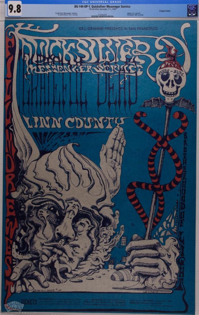 1968 BG-144 Grateful Dead Fillmore West Poster 9.8 (1 of 1)