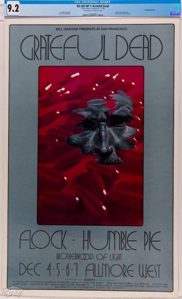 1969 BG-205 Grateful Dead Fillmore Signed Poster 9.2 (1 of 1)