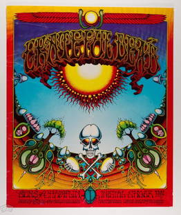 1969 AOR-2.24 Grateful Dead Aoxomoxoa Original Poster: Rick Griffins Masterpiece Aoxomoxoa is one of the most beautiful and requested Grateful Dead posters of all time. The image was created for a 1969 Avalon Ballroom performance by the Dead and was soon