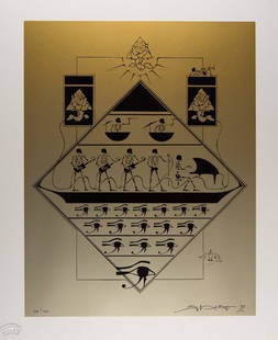 1978 Mouse Grateful Dead Egypt Signed LE Poster: This poster is signed and numbered 238 / 350 by artist, Stanley Mouse! This Huge Screen Print by Stanley Mouse commemorates the Grateful Dead's historic three performances at the Giza pyramids. A