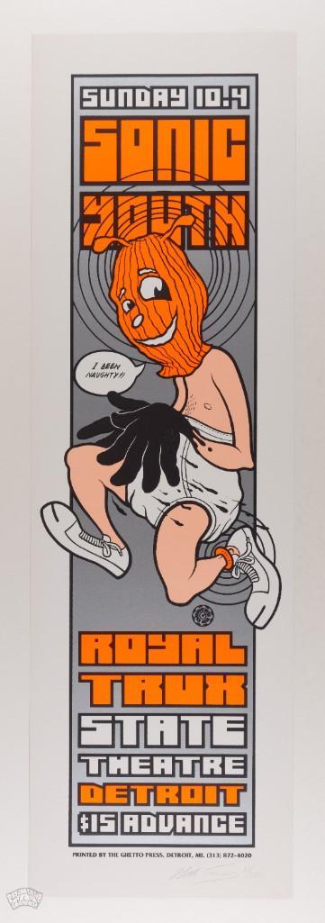 2002 Sonic Youth State Theatre Detroit Signed LE Poster (1 of 2)