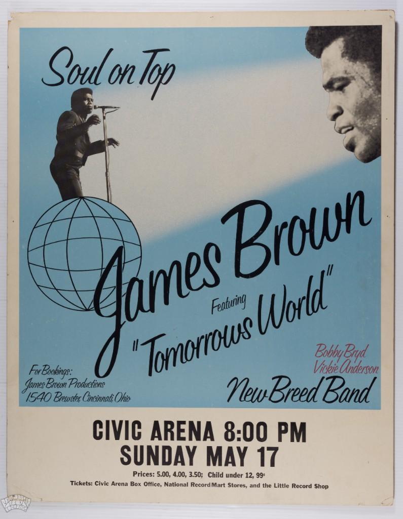 1970 James Brown Pittsburgh Civic Cardboard Poster (1 of 2)