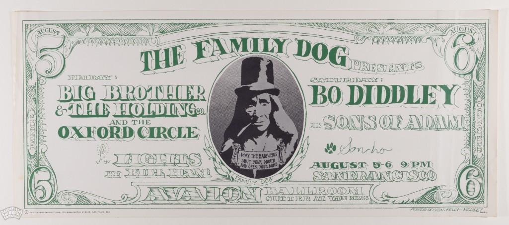 1966 FD-19 Big Brother Bo Diddley Avalon RP2 Poster (1 of 2)