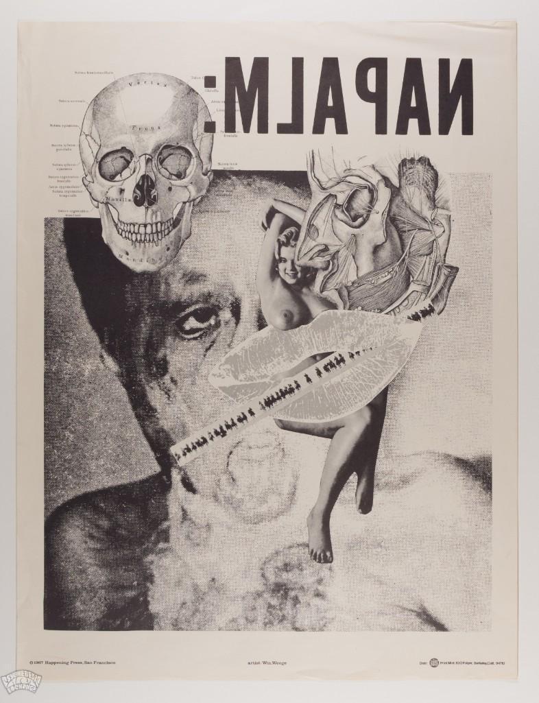 1967 Happening Press Napalm Political Poster (1 of 2)