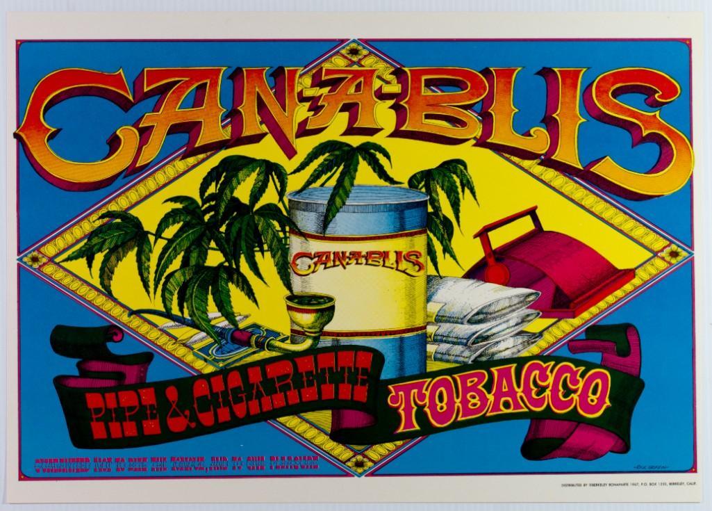 1967 AOR-2.360 Rick Griffin Canablis RP Poster (1 of 1)