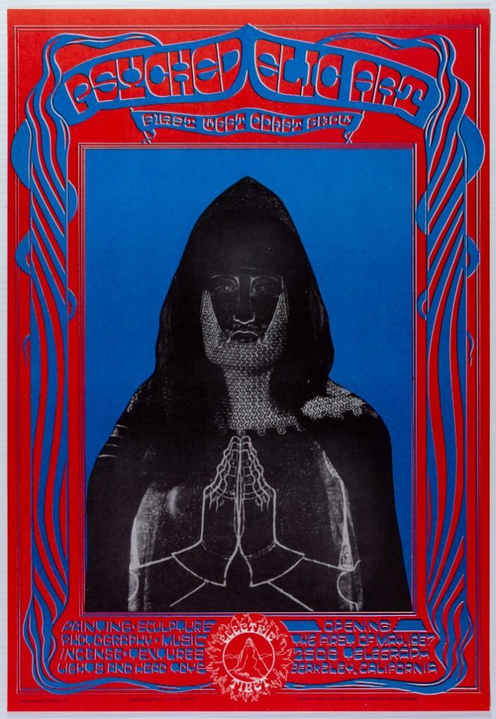 1967 Psychedelic Art Telegraph RP Poster (1 of 1)