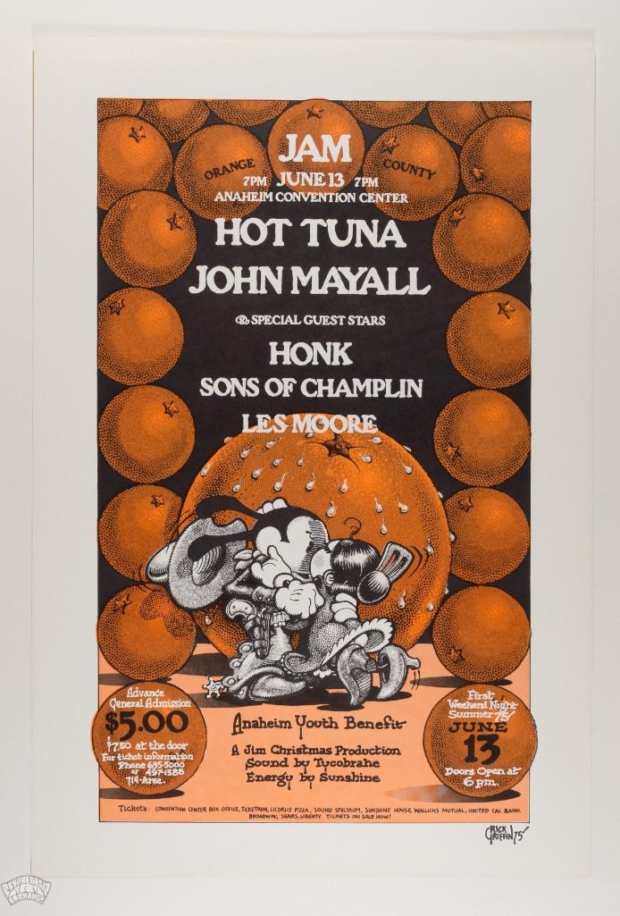 1975 AOR-4.123 Hot Tuna Rick Griffin Anaheim Poster (1 of 2)