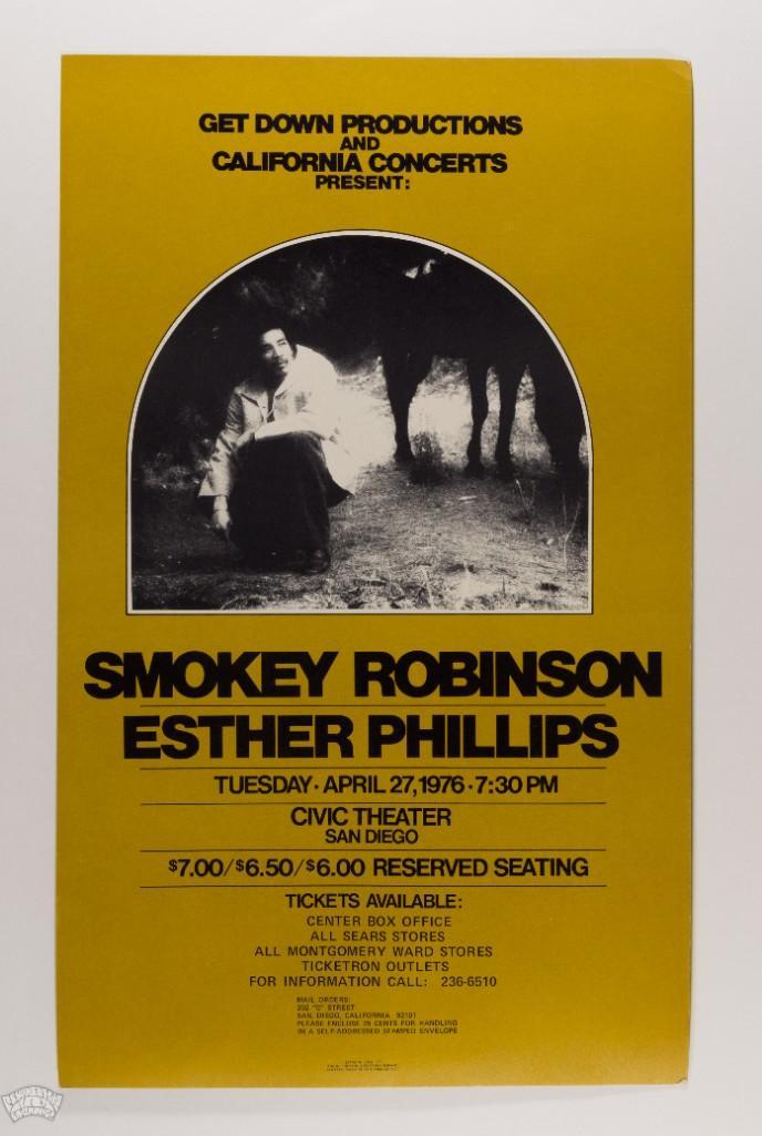 1976 Smokey Robinson Esther Phillips San Diego Poster (1 of 2)