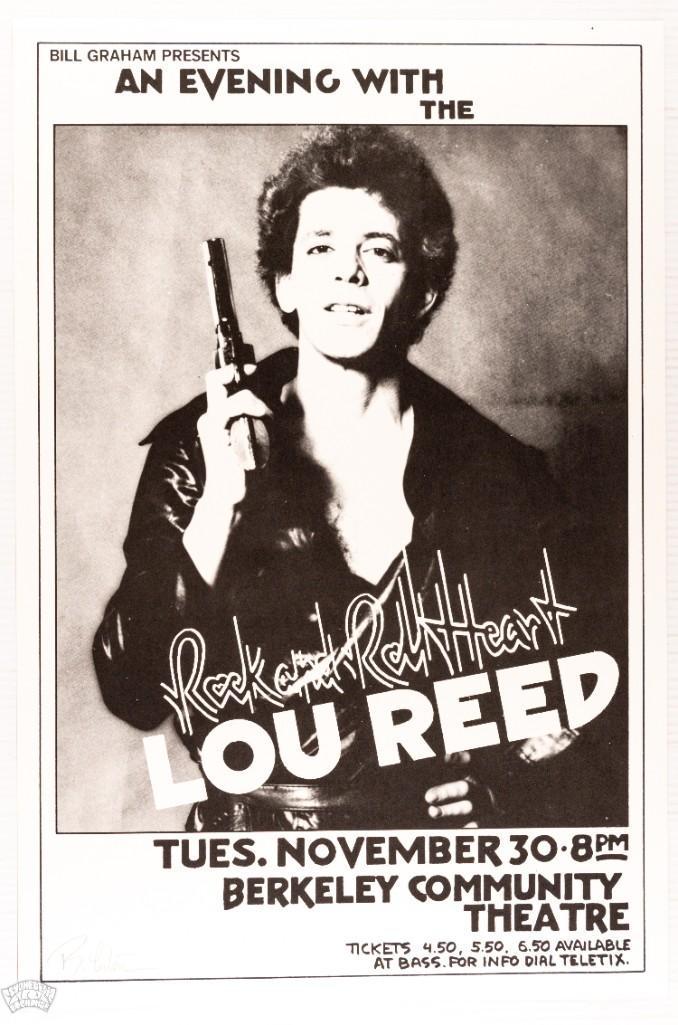 1976 Lou Reed Berkeley Theatre Signed Poster (1 of 2)