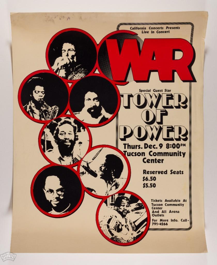 1976 WAR Tower of Power Tucson Poster (1 of 2)