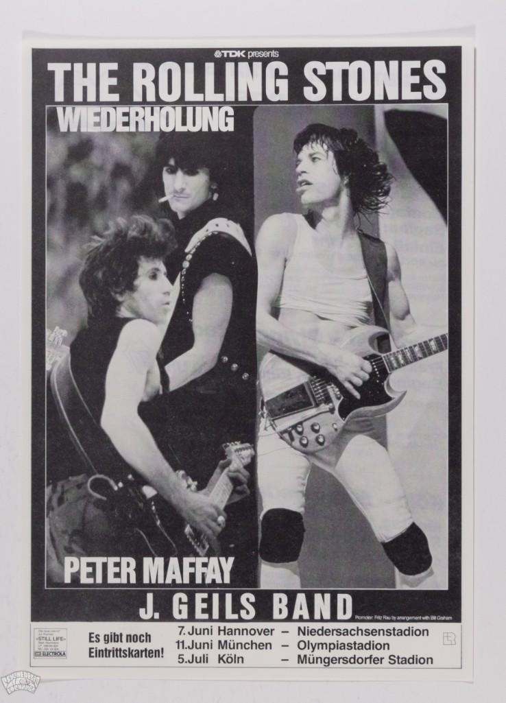 1982 The Rolling Stones Hanover Germany Flyer (1 of 2)