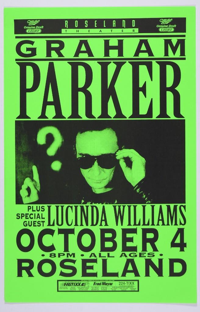 1992 Graham Parker Roseland Theater Poster (1 of 1)