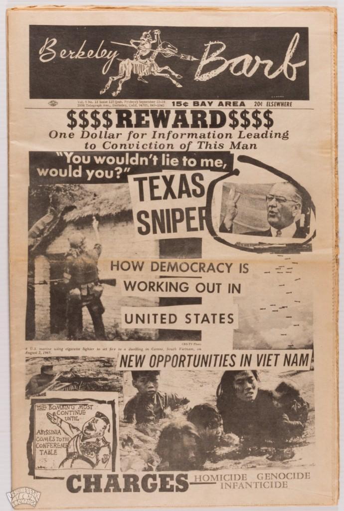 Lot of 3 Berkeley Barb Underground Newspapers (1 of 12)