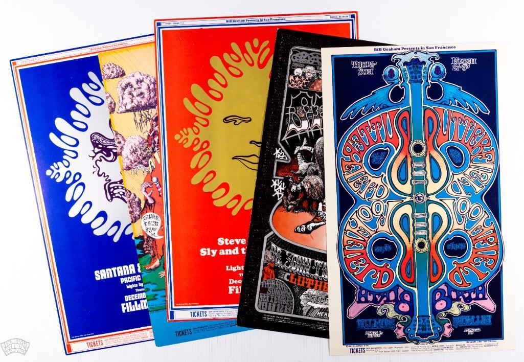 Lot of 5 Bill Graham Series Fillmore OP-1 Posters (1 of 6)