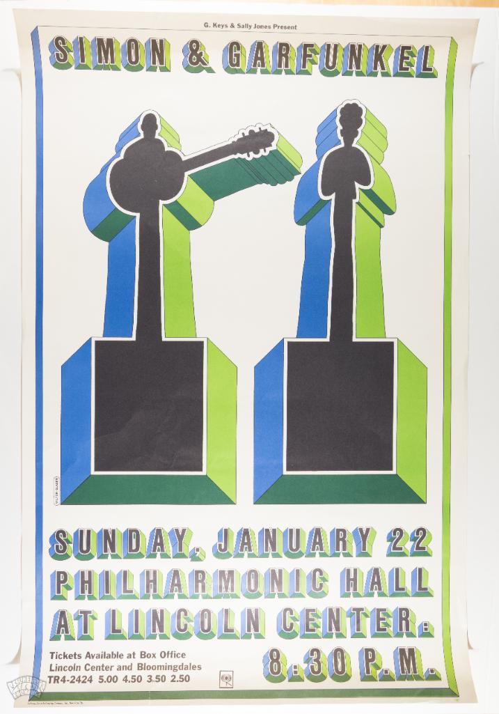 1967 Simon And Garfunkel Philharmonic Hall Poster (1 of 2)