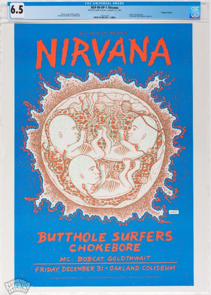 1993 BGP-90 Nirvana Oakland Coliseum Poster 6.5 (1 of 1)